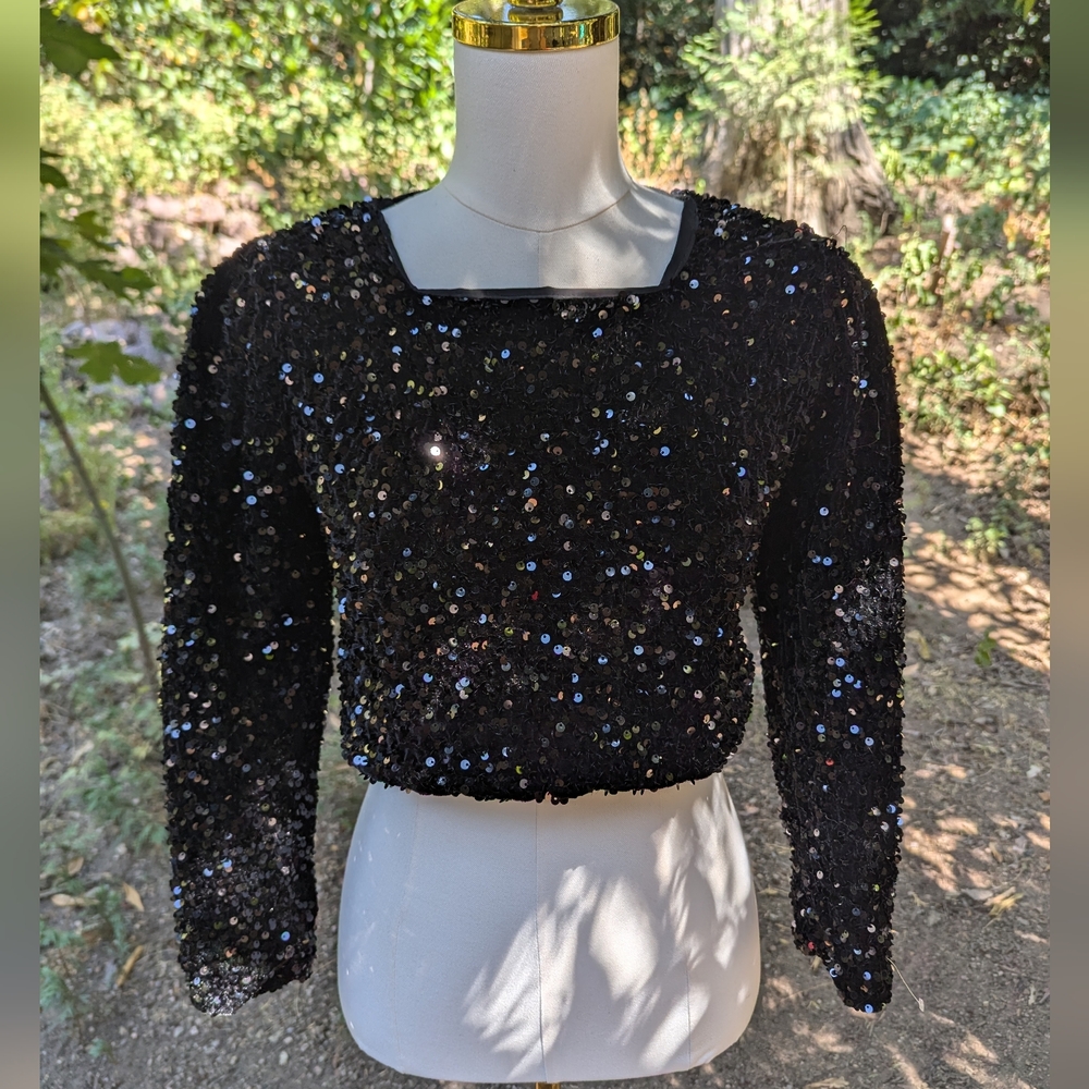 Zara Black‎ Sequin Women's Top